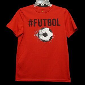 Tek Gear #Futball Athletic Short Sleeve T-Shirt Soccer Graphic Boys XL